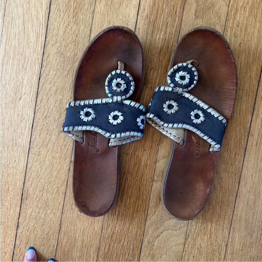 Jack Rogers Black and Brown Sandals